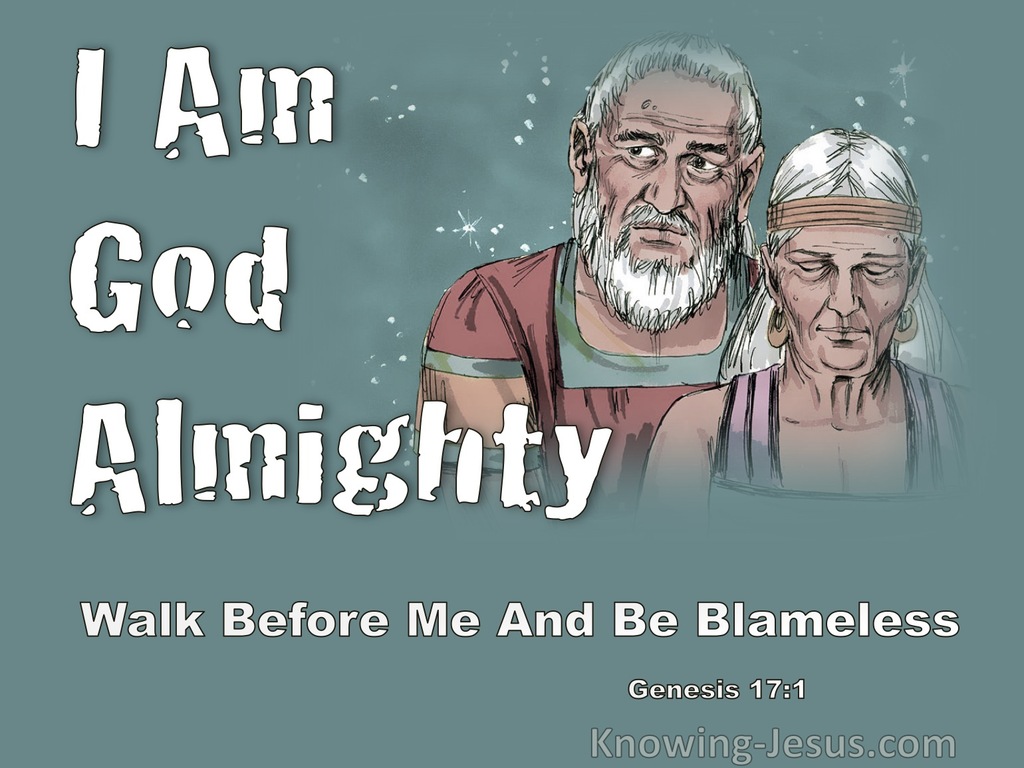 Genesis 17:1 I Am God Almighty Walk Before Me And Be Blameless (sage)